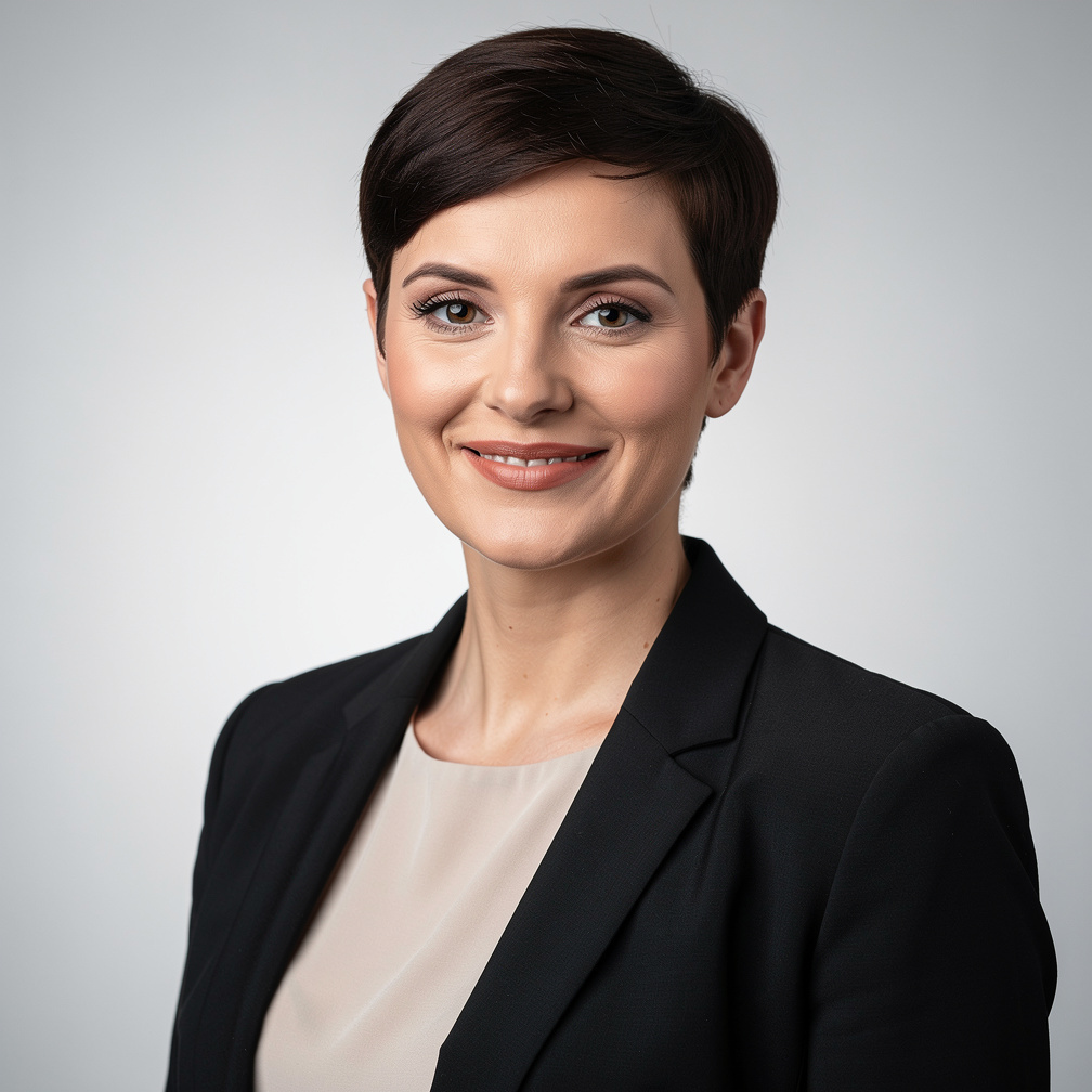 Portrait of woman technical director smiling